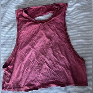 Women's Sleeveless Burgundy Top